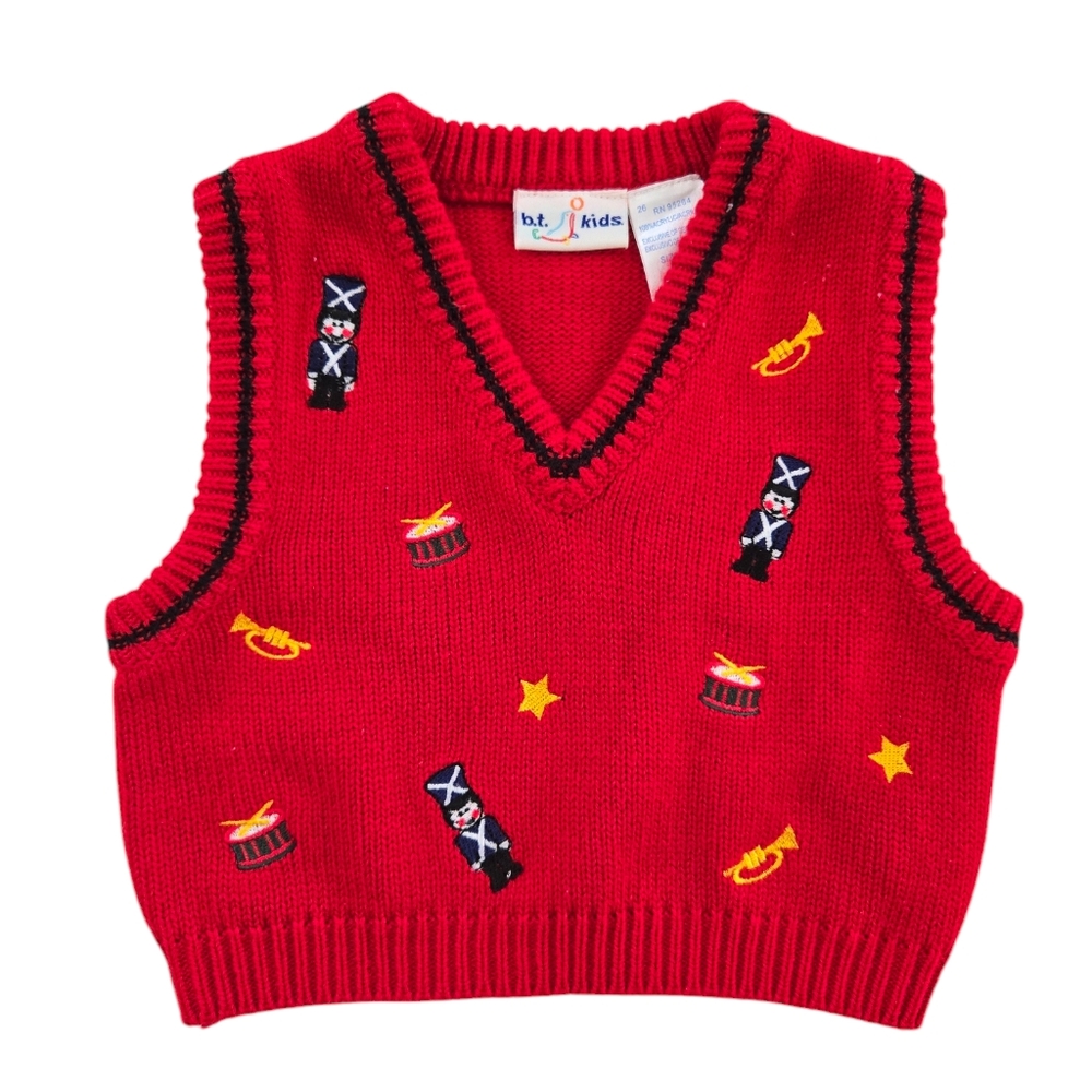 B.T. Kids vintage Y2K red embroidered vest